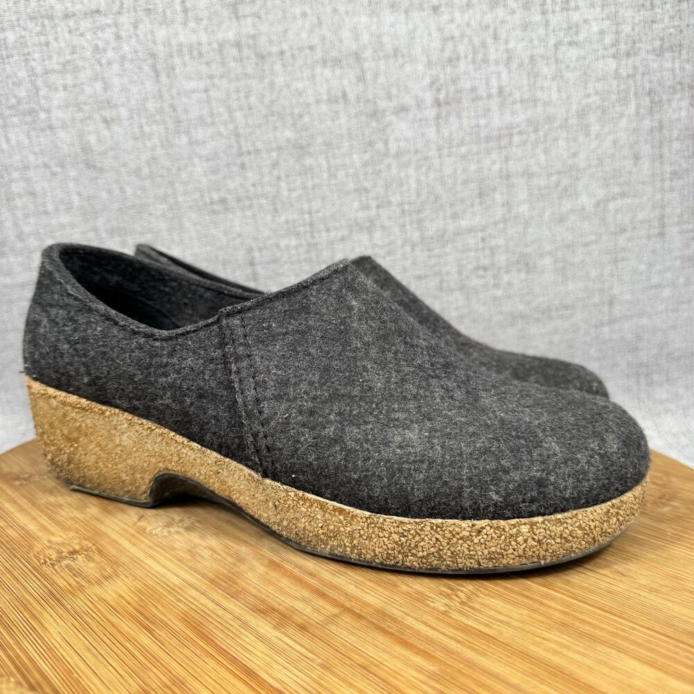 Halfinger Grizzly GZH Clogs Size 42 Charcoal Gray Wool